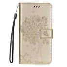 For Samsung Galaxy S25+ / S24+ 5G Tree & Cat Embossed Pattern Flip Leather Phone Case(Gold) - 2