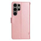 For Samsung Galaxy S25 Ultra 5G Tree & Cat Embossed Pattern Flip Leather Phone Case(Rose Gold) - 3