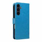 For Samsung Galaxy S25 FE 5G Tree & Cat Embossed Pattern Flip Leather Phone Case(Blue) - 3
