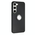 For Samsung Galaxy S23+ 5G Matte Ring Holder TPU Phone Case(Black) - 2