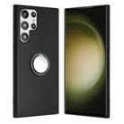 For Samsung Galaxy S23 Ultra 5G Matte Ring Holder TPU Phone Case(Black) - 1