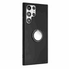 For Samsung Galaxy S22 Ultra 5G Matte Ring Holder TPU Phone Case(Black) - 2