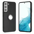 For Samsung Galaxy S21+ 5G Matte Ring Holder TPU Phone Case(Black) - 1