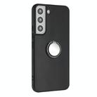 For Samsung Galaxy S21+ 5G Matte Ring Holder TPU Phone Case(Black) - 2