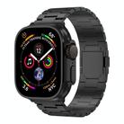 For Apple Watch 46mm / 49mm / 45mm / 44mm Tri-beads Magnetic Titanium Alloy Watch Band(Black) - 1