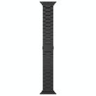 For Apple Watch 46mm / 49mm / 45mm / 44mm Tri-beads Magnetic Titanium Alloy Watch Band(Black) - 2