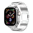 For Apple Watch 46mm / 49mm / 45mm / 44mm Tri-beads Magnetic Titanium Alloy Watch Band(Silver) - 1