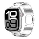 For Apple Watch 42mm / 41mm / 40mm / 38mm Tri-beads Magnetic Titanium Alloy Watch Band(Silver) - 1