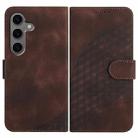 For Samsung Galaxy S25+ 5G YX0060 Elephant Head Embossed Phone Leather Case with Lanyard(Coffee) - 1