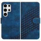 For Samsung Galaxy S25 Ultra 5G YX0060 Elephant Head Embossed Phone Leather Case with Lanyard(Royal Blue) - 1