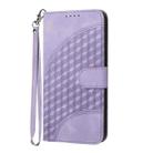 For Samsung Galaxy S25 Ultra 5G YX0060 Elephant Head Embossed Phone Leather Case with Lanyard(Light Purple) - 2