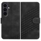 For Samsung Galaxy S25 FE 5G Elephant Head Embossed Phone Leather Case with Lanyard(Black) - 1