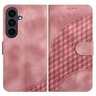 For Samsung Galaxy S25 FE 5G Elephant Head Embossed Phone Leather Case with Lanyard(Pink) - 1