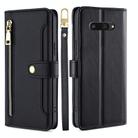 For Kyocera Digno SX4 5G Sheep Texture Cross-body Zipper Wallet Leather Phone Case(Black) - 1