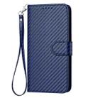 For Samsung Galaxy S25+ 5G YX0070 Carbon Fiber Buckle Leather Phone Case with Lanyard(Royal Blue) - 2