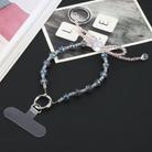 Mobile Phone Anti-lost Bowknot Bead Chain Short Lanyard(Blue) - 1