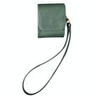 For AirPods 1 / 2 Cowhide Texture PU Headset Shockproof Case(Green) - 1