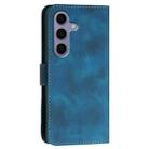 For Samsung Galaxy S25 5G YX0080 Grid Butterfly Embossed Pattern Flip Leather Phone Case with Lanyard(Dark Blue) - 3