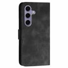 For Samsung Galaxy S25 5G YX0080 Grid Butterfly Embossed Pattern Flip Leather Phone Case with Lanyard(Black) - 3