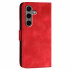 For Samsung Galaxy S25+ 5G YX0080 Grid Butterfly Embossed Pattern Flip Leather Phone Case with Lanyard(Red) - 3