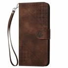 For Samsung Galaxy S25+ 5G YX0080 Grid Butterfly Embossed Pattern Flip Leather Phone Case with Lanyard(Coffee) - 2