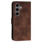 For Samsung Galaxy S25+ 5G YX0080 Grid Butterfly Embossed Pattern Flip Leather Phone Case with Lanyard(Coffee) - 3