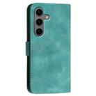 For Samsung Galaxy S25+ 5G YX0080 Grid Butterfly Embossed Pattern Flip Leather Phone Case with Lanyard(Light Blue) - 3