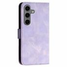 For Samsung Galaxy S25+ 5G YX0080 Grid Butterfly Embossed Pattern Flip Leather Phone Case with Lanyard(Light Purple) - 3