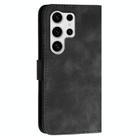 For Samsung Galaxy S25 Ultra 5G YX0080 Grid Butterfly Embossed Pattern Flip Leather Phone Case with Lanyard(Black) - 3