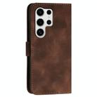 For Samsung Galaxy S25 Ultra 5G YX0080 Grid Butterfly Embossed Pattern Flip Leather Phone Case with Lanyard(Coffee) - 3