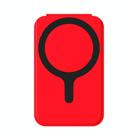 Magnetic Card Bag Phone Desktop Holder with Mirror(Red) - 1