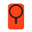 Magnetic Card Bag Phone Desktop Holder with Mirror(Orange) - 1