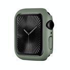 For Apple Watch Series 10 46mm Spray Glazing PC Frame Half Coverage Watch Case(Khaki) - 1