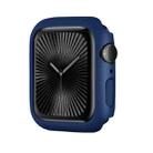 For Apple Watch Series 10 46mm Spray Glazing PC Frame Half Coverage Watch Case(Dark Blue) - 1