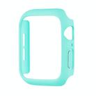 For Apple Watch Series 10 42mm Spray Glazing PC Frame Half Coverage Watch Case(Light Blue) - 2