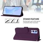 For OnePlus 9 Skin Feel Solid Color Leather Phone Case with Lanyard(Violet) - 3