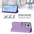 For OnePlus 10R / Ace Skin Feel Solid Color Leather Phone Case with Lanyard(Lavender Purple) - 3
