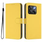 For OnePlus Ace Pro 5G Skin Feel Solid Color Leather Phone Case with Lanyard(Lemon Yellow) - 2