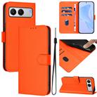 For OnePlus Nord 4 5G Skin Feel Solid Color Leather Phone Case with Lanyard(Orange) - 1