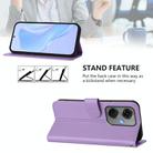 For OnePlus Nord CE3 5G India Skin Feel Solid Color Leather Phone Case with Lanyard(Lavender Purple) - 3