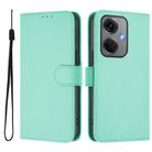 For OnePlus Nord CE3 5G India Skin Feel Solid Color Leather Phone Case with Lanyard(Mint Green) - 2