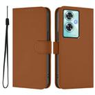 For OnePlus Nord N30 SE 5G Skin Feel Solid Color Leather Phone Case with Lanyard(Brown) - 2