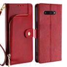 For Kyocera Digno SX4 5G Zipper Bag Leather Phone Case(Red) - 1