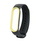 For Xiaomi Mi Band 5 Two-color TPE Watch Band(Black+Yellow) - 1