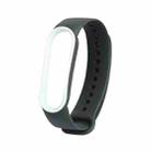 For Xiaomi Mi Band 5 Two-color TPE Watch Band(Black+White) - 1