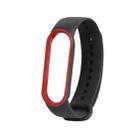 For Xiaomi Mi Band 5 Two-color TPE Watch Band(Black+Red) - 1