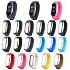 For Xiaomi Mi Band 5 Two-color TPE Watch Band(Black+Pink) - 2