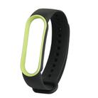 For Xiaomi Mi Band 5 Two-color TPE Watch Band(Black+Green) - 1