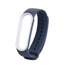 For Xiaomi Mi Band 5 Two-color TPE Watch Band(Blue+White) - 1