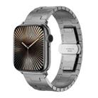 For Apple Watch 46mm / 49mm / 45mm / 44mm Side Release Stainless Steel Watch Band(Grey) - 1